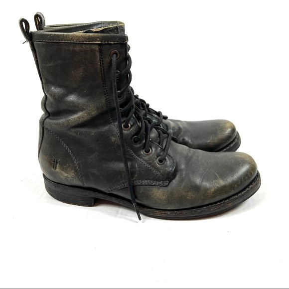 Frye Shoes - Frye Veronica Distressed Lace Up Combat Boots